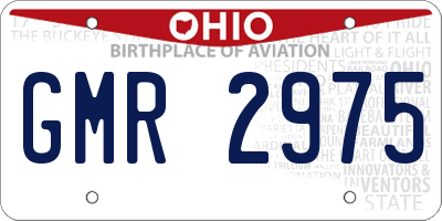 OH license plate GMR2975