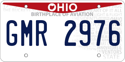 OH license plate GMR2976