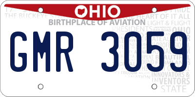 OH license plate GMR3059