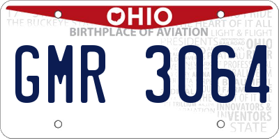 OH license plate GMR3064