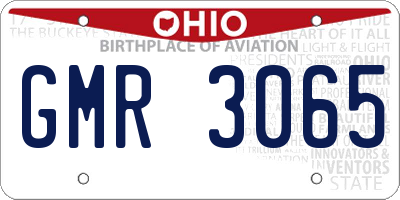 OH license plate GMR3065