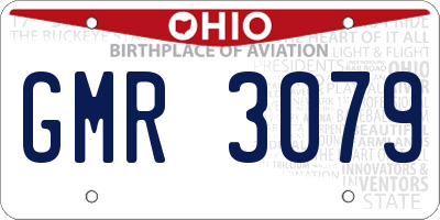 OH license plate GMR3079