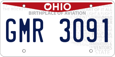 OH license plate GMR3091