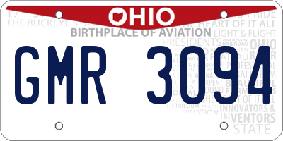 OH license plate GMR3094