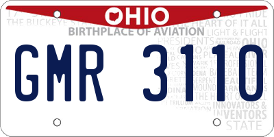 OH license plate GMR3110