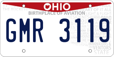 OH license plate GMR3119