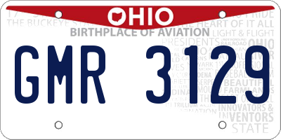 OH license plate GMR3129