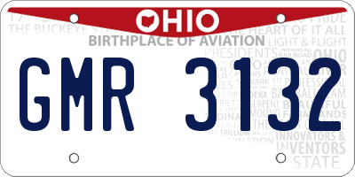 OH license plate GMR3132