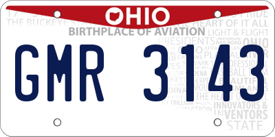 OH license plate GMR3143