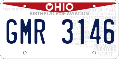 OH license plate GMR3146