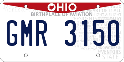 OH license plate GMR3150