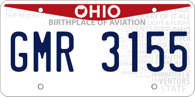 OH license plate GMR3155