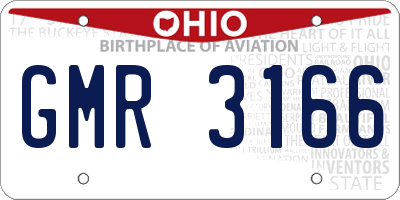 OH license plate GMR3166