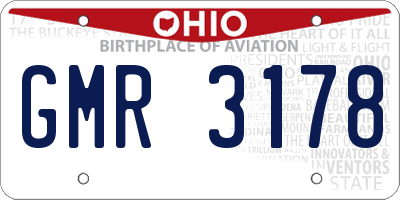 OH license plate GMR3178