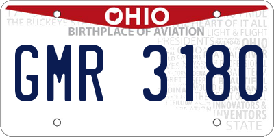 OH license plate GMR3180