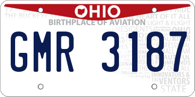 OH license plate GMR3187