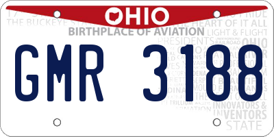 OH license plate GMR3188