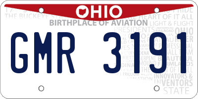 OH license plate GMR3191