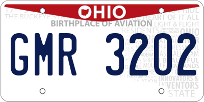 OH license plate GMR3202