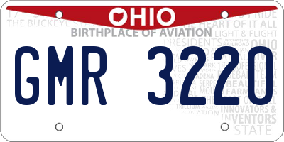 OH license plate GMR3220