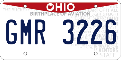 OH license plate GMR3226