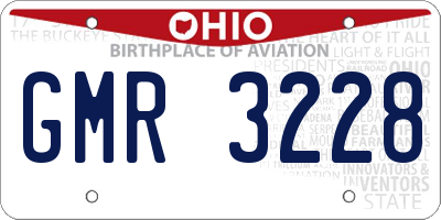 OH license plate GMR3228