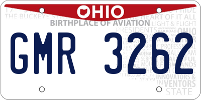 OH license plate GMR3262