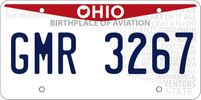 OH license plate GMR3267