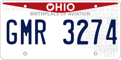OH license plate GMR3274