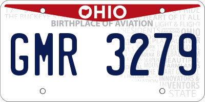 OH license plate GMR3279