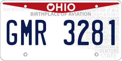 OH license plate GMR3281