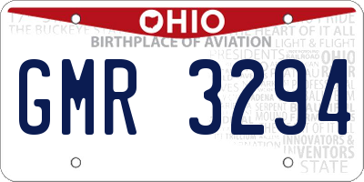 OH license plate GMR3294