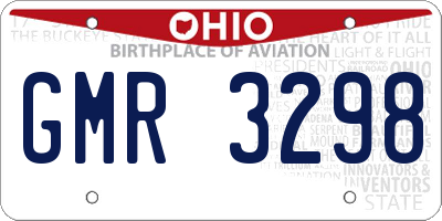 OH license plate GMR3298