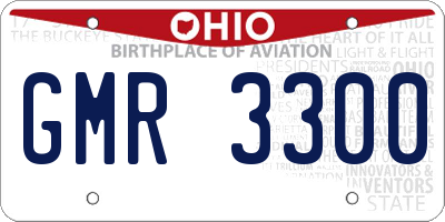 OH license plate GMR3300