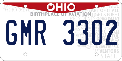 OH license plate GMR3302