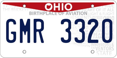 OH license plate GMR3320