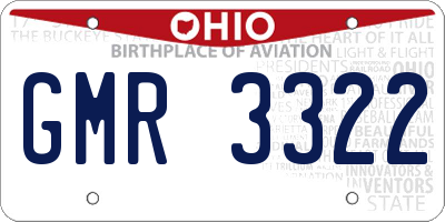 OH license plate GMR3322