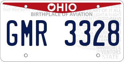 OH license plate GMR3328