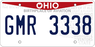 OH license plate GMR3338
