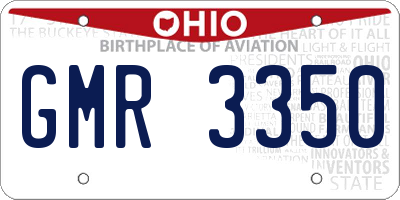 OH license plate GMR3350