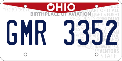 OH license plate GMR3352