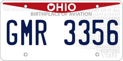 OH license plate GMR3356