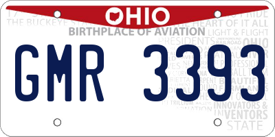OH license plate GMR3393