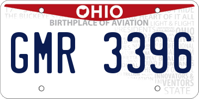 OH license plate GMR3396