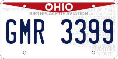 OH license plate GMR3399