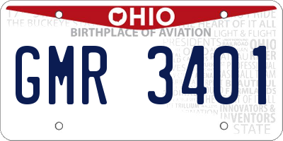 OH license plate GMR3401