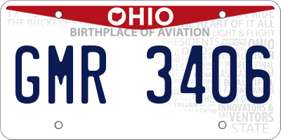 OH license plate GMR3406