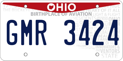OH license plate GMR3424