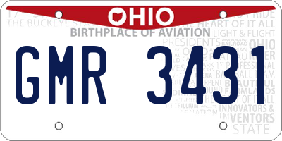 OH license plate GMR3431