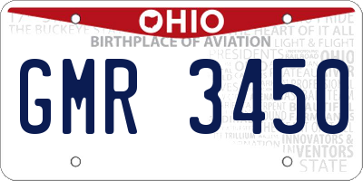 OH license plate GMR3450